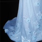 Light blue sequined tube-top slim-waisted hip-hugging maxi skirt, prom dress R5668
