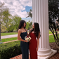 Navy blue suspender waist slim sexy long skirt prom dress R6104