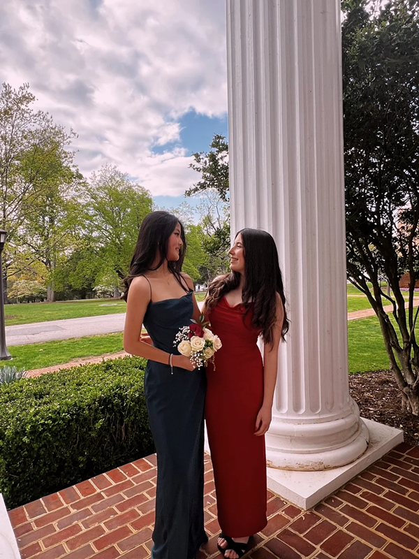 Navy blue suspender waist slim sexy long skirt prom dress R6104