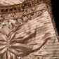 Rose gold strapless fitted sequined long ball gown R6861