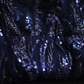 Navy blue sequined halter-neck fitted bodycon long ball gown R6782