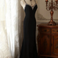 Black halter-neck fitted elegant long ball gown R6703