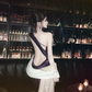 A sexy and alluring one-shoulder backless purple prom dress R7062