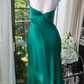Dark green strapless midi ball gown R7618