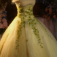 Light green strapless fitted waist ball gown/bridal dress R7275