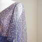 Deep blue sequined waist-cinching long elegant ball gown R8468
