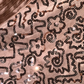 Rose gold strapless fitted sequined long ball gown R6861