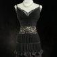 Black suspender waist cake skirt mid-length skirt homecoming dress R4930