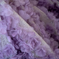 White strapless fitted waist long ball gown with purple floral maxi skirt R8899