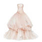 Light pink strapless fitted waist slim-fitting ball gown/bridal dress R8565