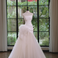 White satin strapless waist sexy fishtail maxi bridal gown R5709