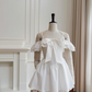 White halter waist lace skirt short skirt homecoming dress R5187