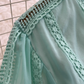 French retro palace style temperament long sleeves V-neck waist slim lace splicing mesh dress fairy skirt R0314