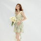French dress floral suspender skirt design short skirt small skirt women summer R3448