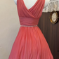 Flowy Sleeveless Homecoming Dress , Red Women's Short Prom Dress Party Dress RS2150
