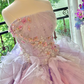 Puffy Pleated Applique Corset Prom Gown , Gorgeous Women's Maxi Quinceanera Dress Ball Gown RS2170