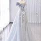 Tulle Hazy Bow Decor Corset Prom Gown , Sparkly Women's Maxi Quinceanera Dress Ball Gown RS2171