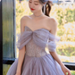 Tulle Puffy Laavender Corset Prom Gown , Dreamy Women's Maxi Quinceanera Dress Ball Gown RS2173