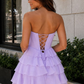 Ruffled Sweetheart Lavender Homecoming Dress , Dreamy Women's Short Prom Dress Birthday Dress RS2189