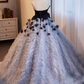 Tulle Puffy Applique Corset Prom Gown , Dreamy Lavender Women's Maxi Evening Dress Ball Gown RS2215