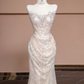 Light pink strapless, fitted, bodycon, sexy long ball gown/bridal dress R8322