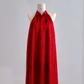 Red sleeveless straight-cut long ball gown with Chinese-style collar R8178