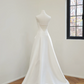 White strapless, fitted A-line long ball gown/bridal dress R8535