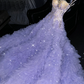 Light purple halter-neck fitted long ball gown/bridal dress R8780