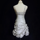 Light grey strapless tube top with rhinestones, slim waist and floral skirt, homecoming dress R4972