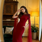 Red, fitted, bodycon, sexy long ball gown/bridal dress R8596