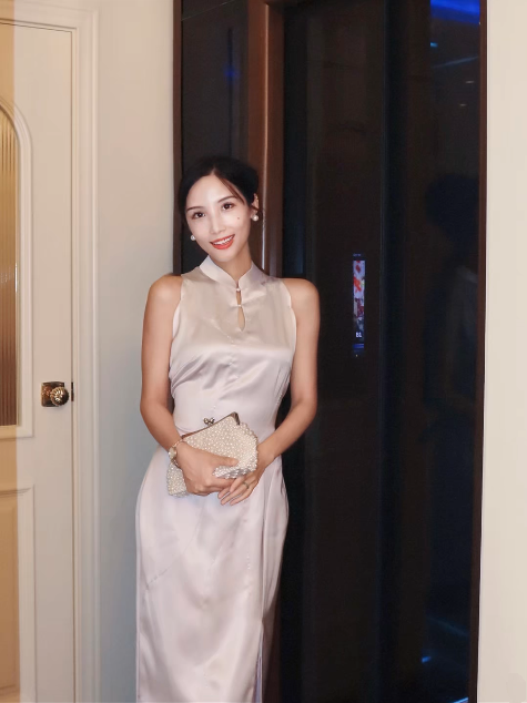 White sleeveless fitted waist elegant classic midi-length ball gown R6862