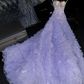 Light purple halter-neck fitted long ball gown/bridal dress R8780