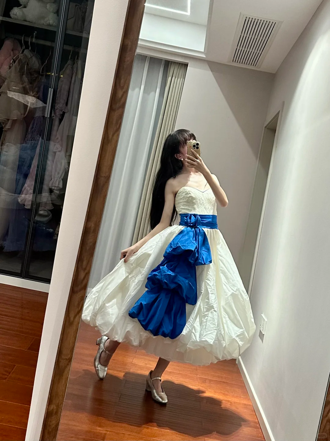 White strapless, fitted waist, tulip skirt, long ball gown, bridal dress R8840