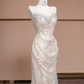 Light pink strapless, fitted, bodycon, sexy long ball gown/bridal dress R8322
