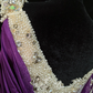 Purple halter neck, fitted waist, long skirt ball gown R8691