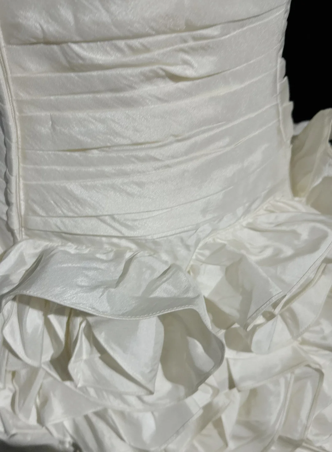 White tube top pleated waist bud skirt short skirt homecoming dress R4931