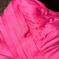Rose pink off-shoulder fitted waist bodycon long ball gown R6983