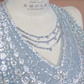 Light blue halter neck fitted waist A-line skirt long ball gown/bridal dress R8294