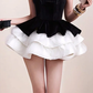 Black suspenders slim waist cake skirt cute short skirt homecoming dress R4564