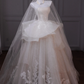 White tube top slim waist puffy skirt long dress bridal gown R5790