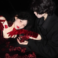 Retro sling wine red sexy velvet hip dress temperament banquet dress R1511
