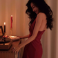 Retro wine red halter neck dress 2025 new sexy hip-wrapped slit dress R1444