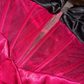 Pink strapless fitted satin elegant long ball gown R6406