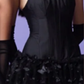 Black tube top waist romantic sexy three-dimensional flower tutu skirt homecoming dress R4707
