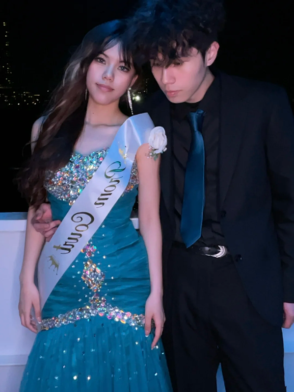 Lake blue tube top slim waist pleated hip sexy long skirt ball gown, bridal gown R6065