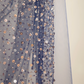 Blue strapless rhinestone-embellished fitted long sexy ball gown R8477