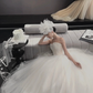 White tube top waist fluffy skirt tulle bridal dress R6047