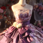 Purple Vintage Floral Strapless Waist-Cinched Puff-Skirt Ball Gown & Bridal Gown R7367