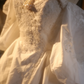 White off-the-shoulder fitted waist ball gown/bridal dress R7258