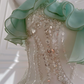 Elegant halter ruffle neckline, slim waist and hip-hugging irregular skirt homecoming dress R5176